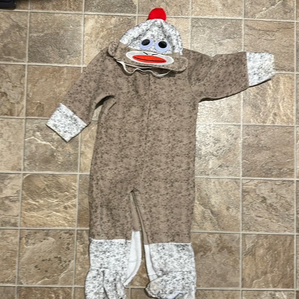 Sock Monkey Costume 12-18mo